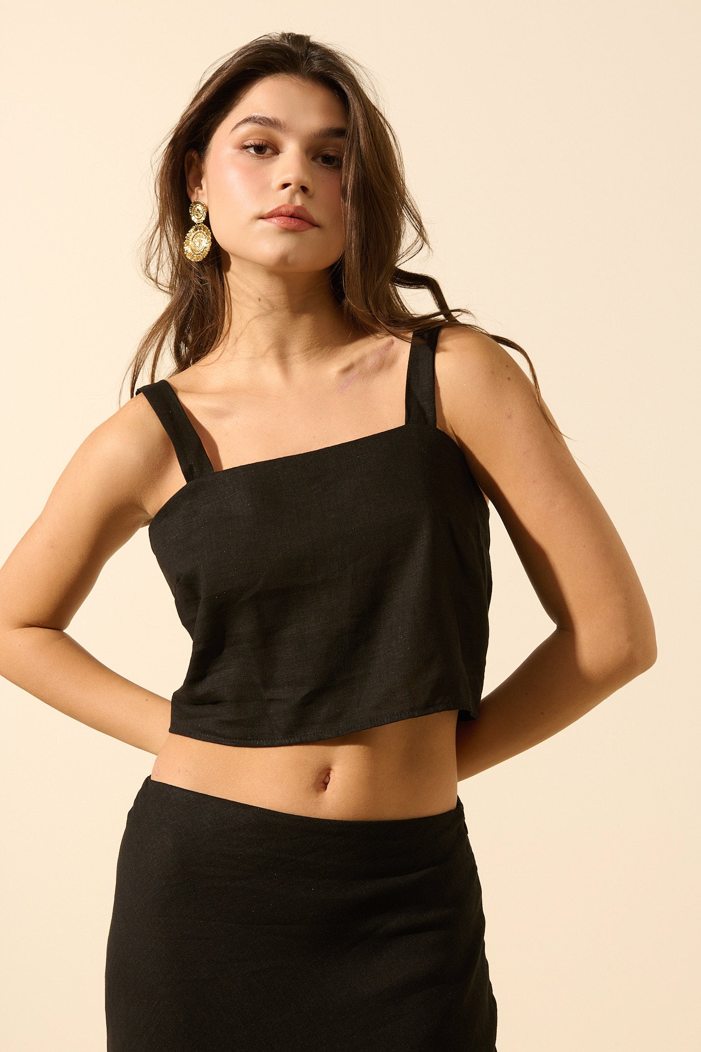Pio | Button-up crop top