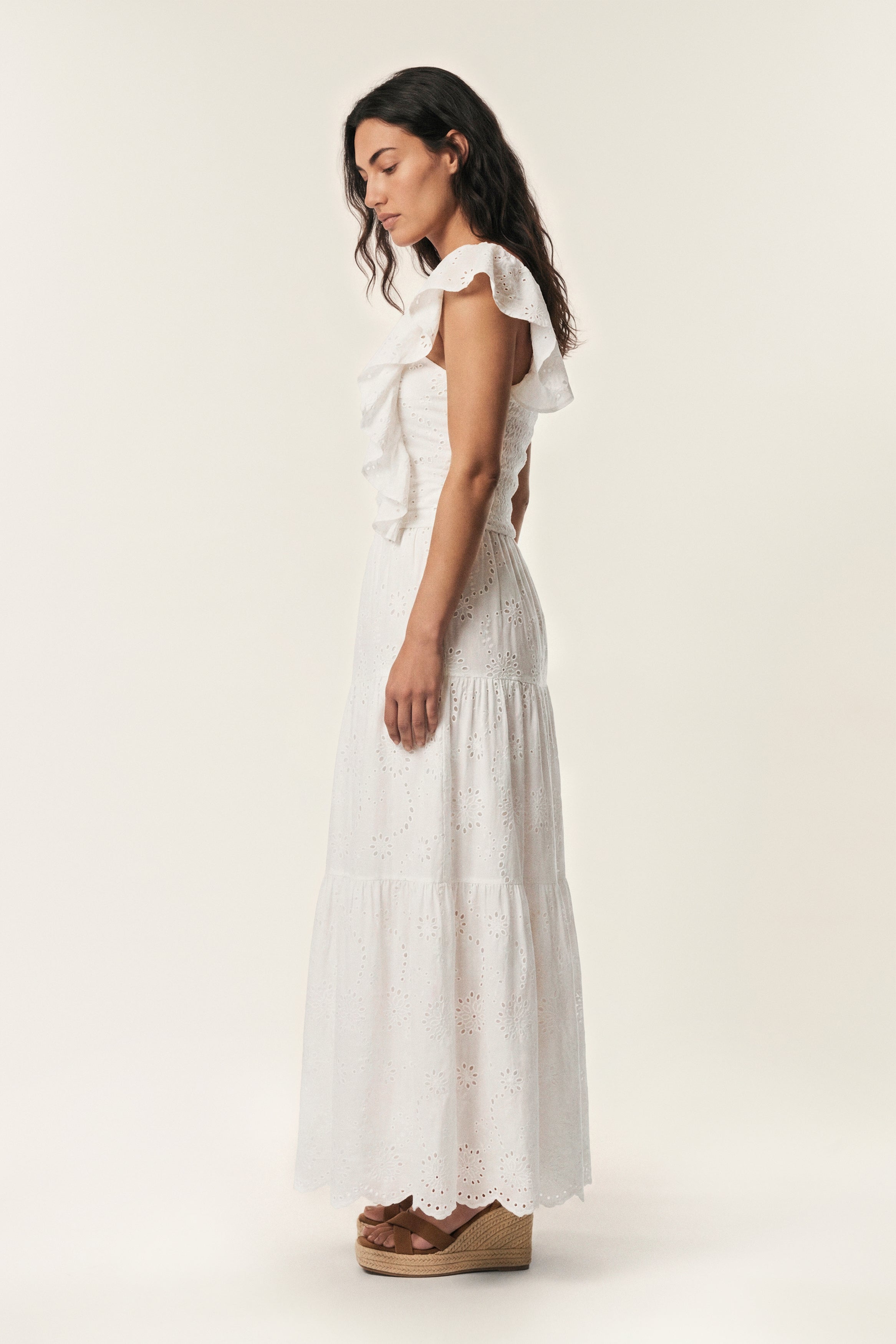 Elodie | Long macramé skirt