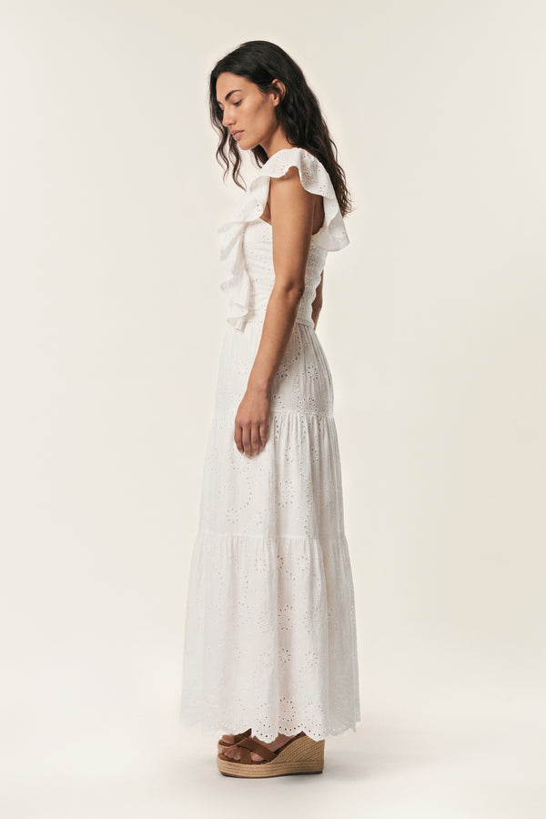 Elodie | Long macramé skirt
