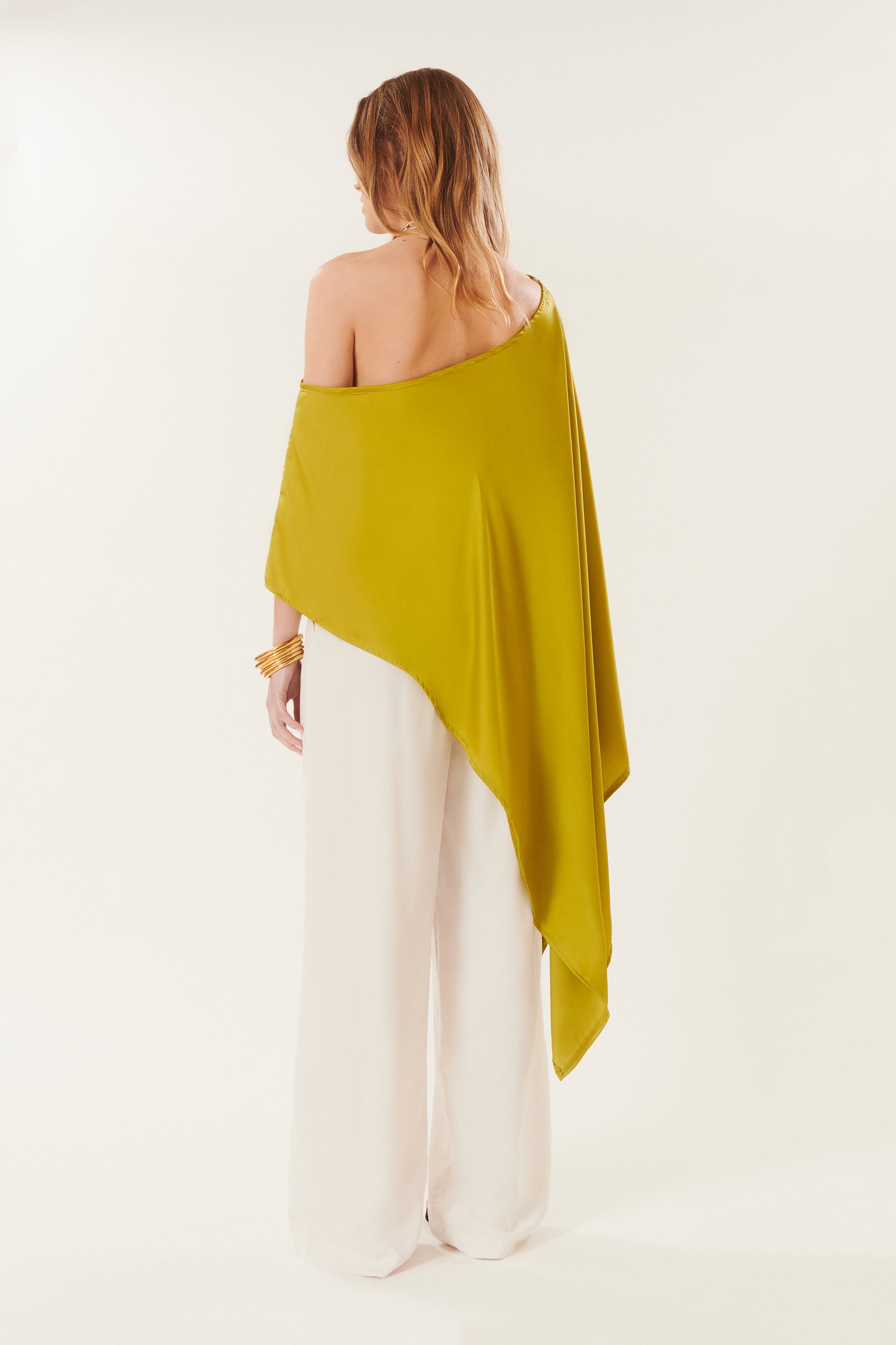 Ida | Satin Cape Top