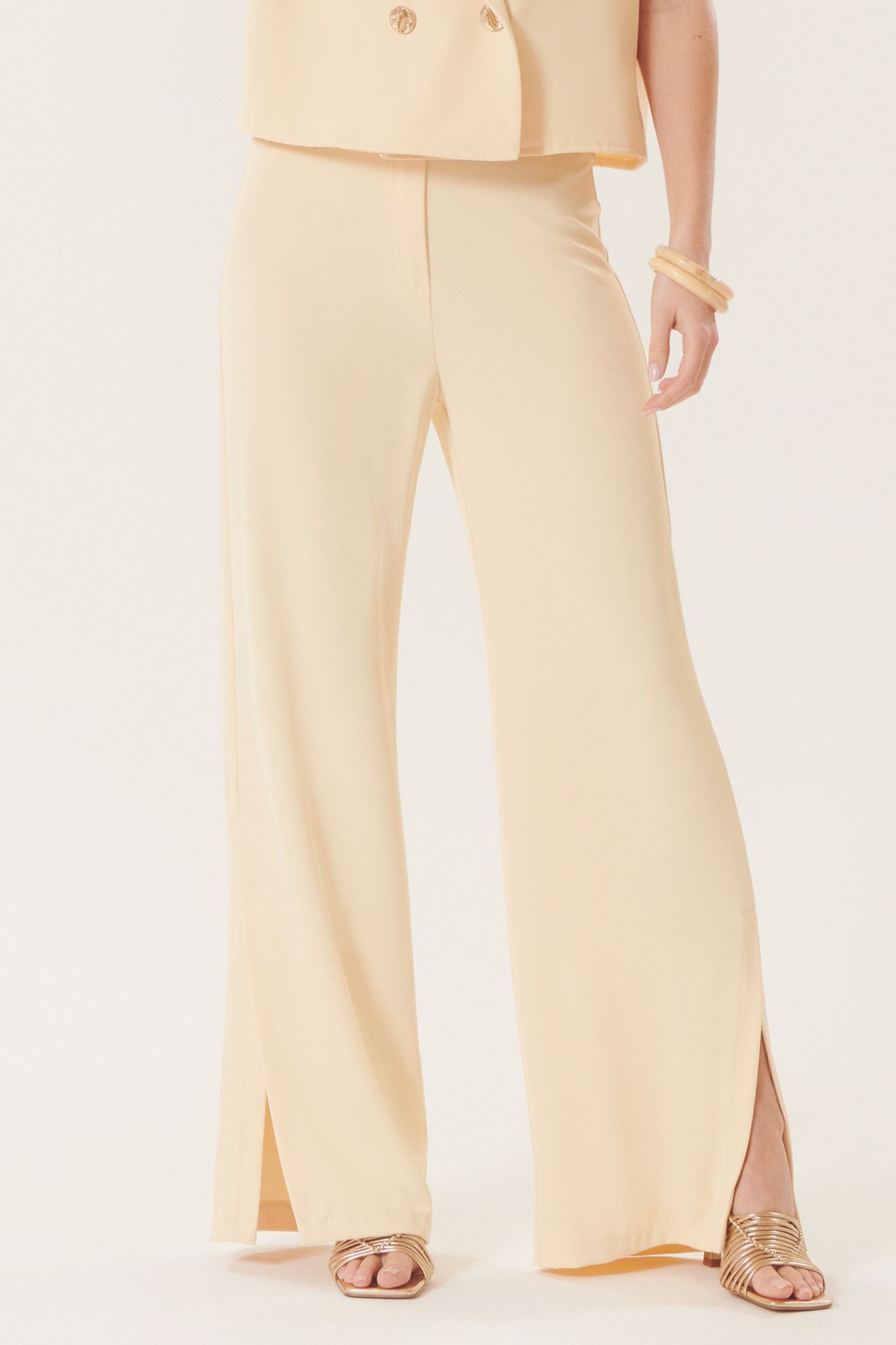 Massimo | Fluid trousers with slits