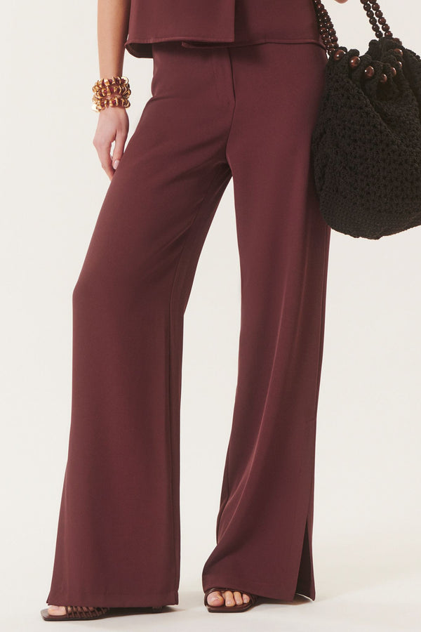 Massimo | Fluid trousers with slits