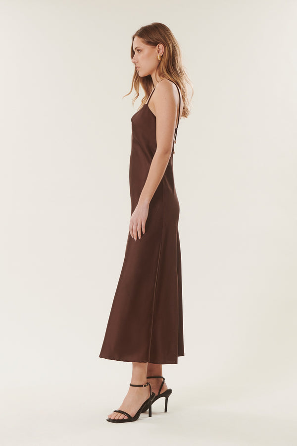 Nella | Satin Cowl Neck Dress
