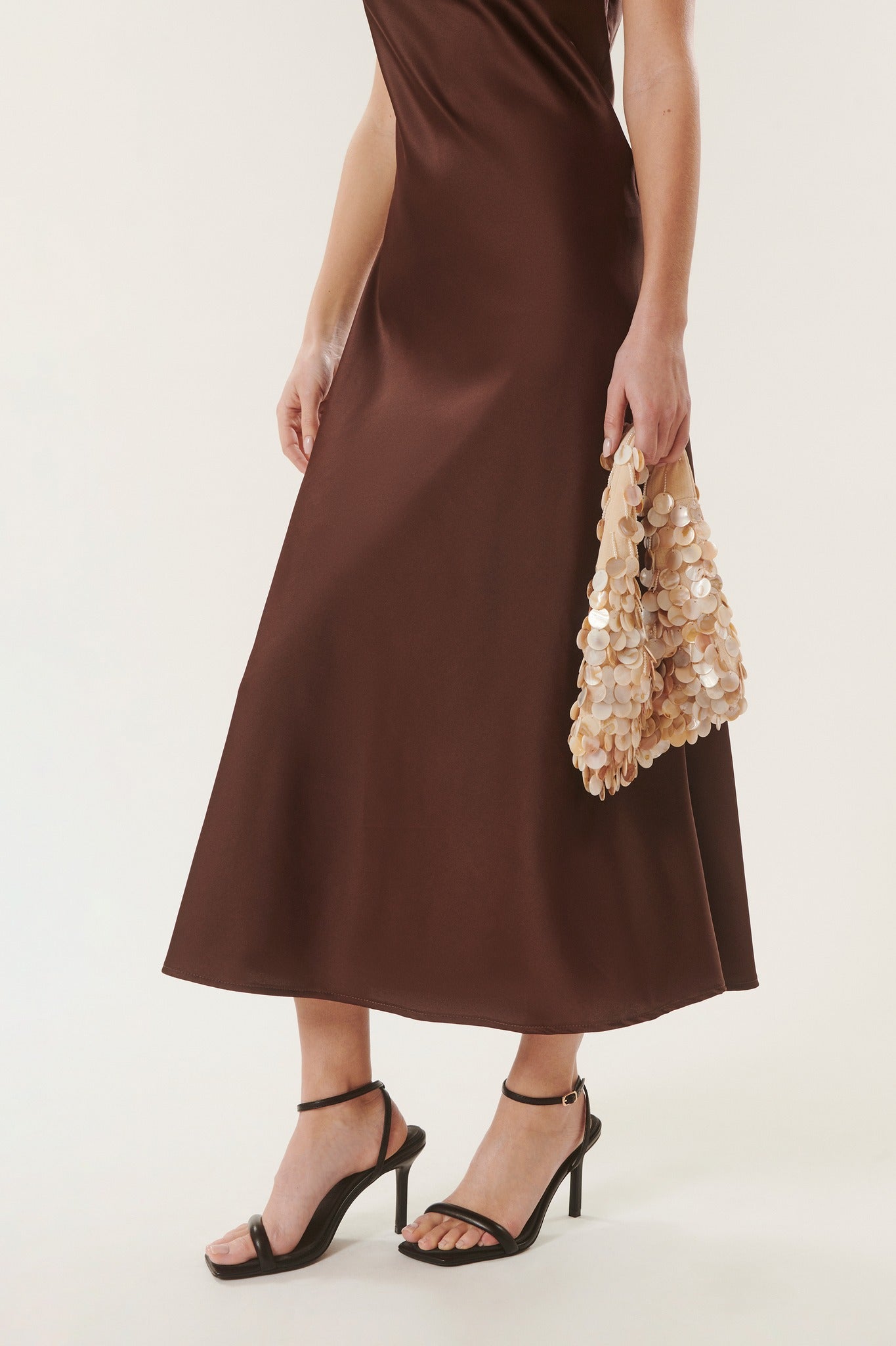 Nella | Satin Cowl Neck Dress
