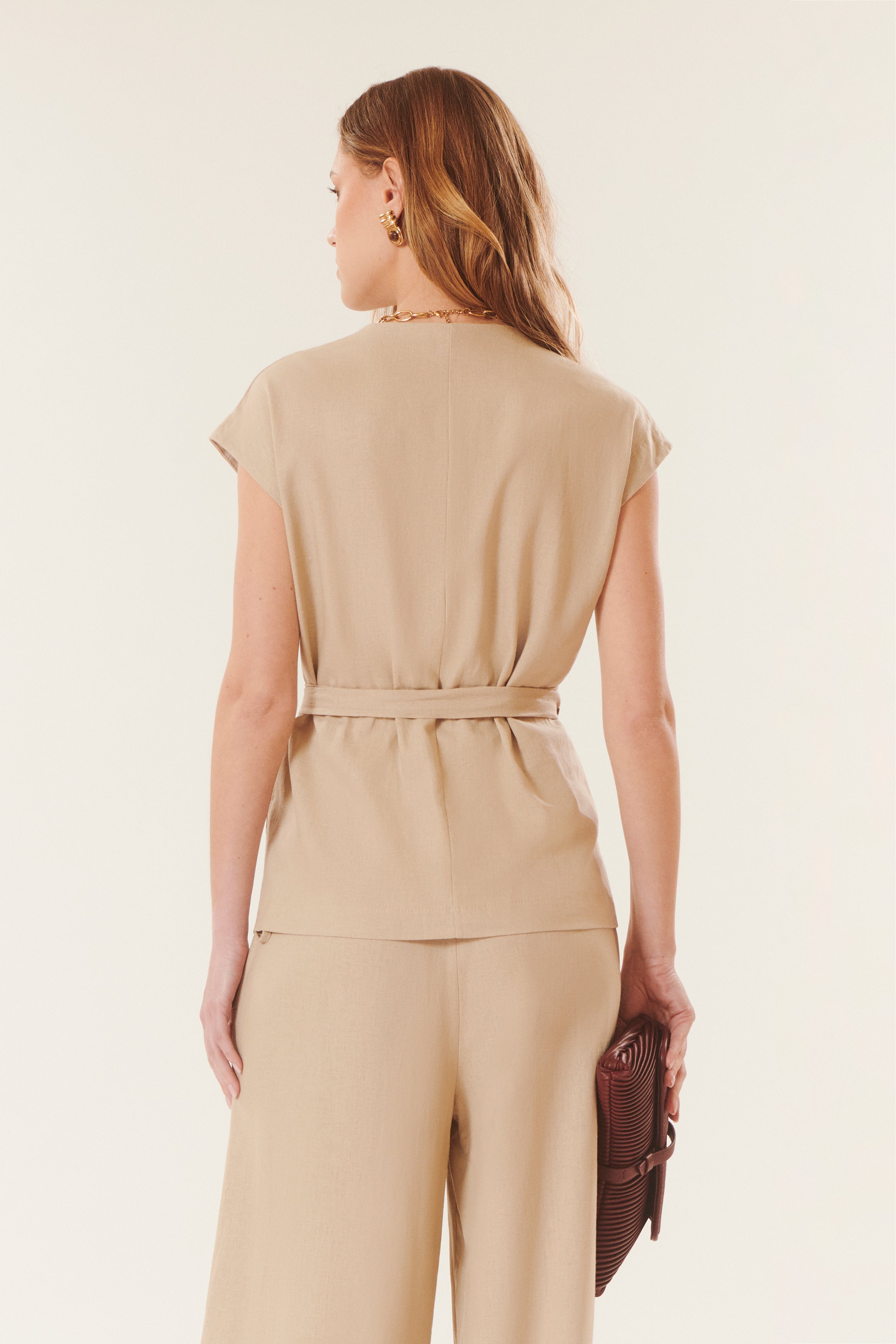 Cosimo | Wide-leg linen trousers