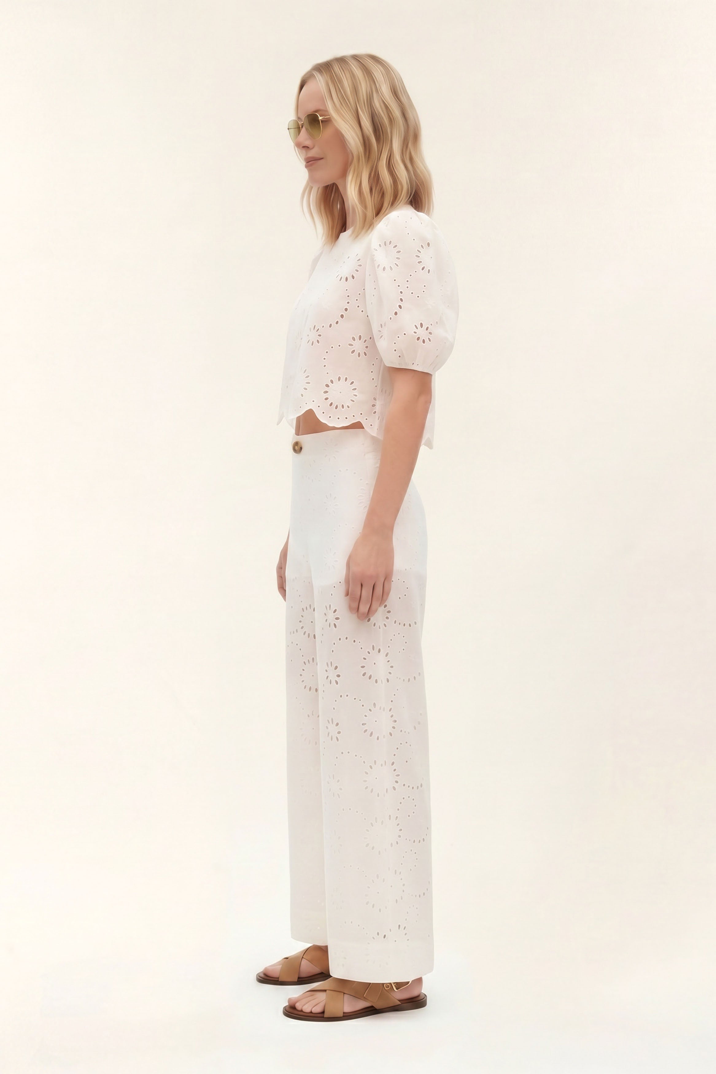 Stuart | Macramé Puff Sleeve Top