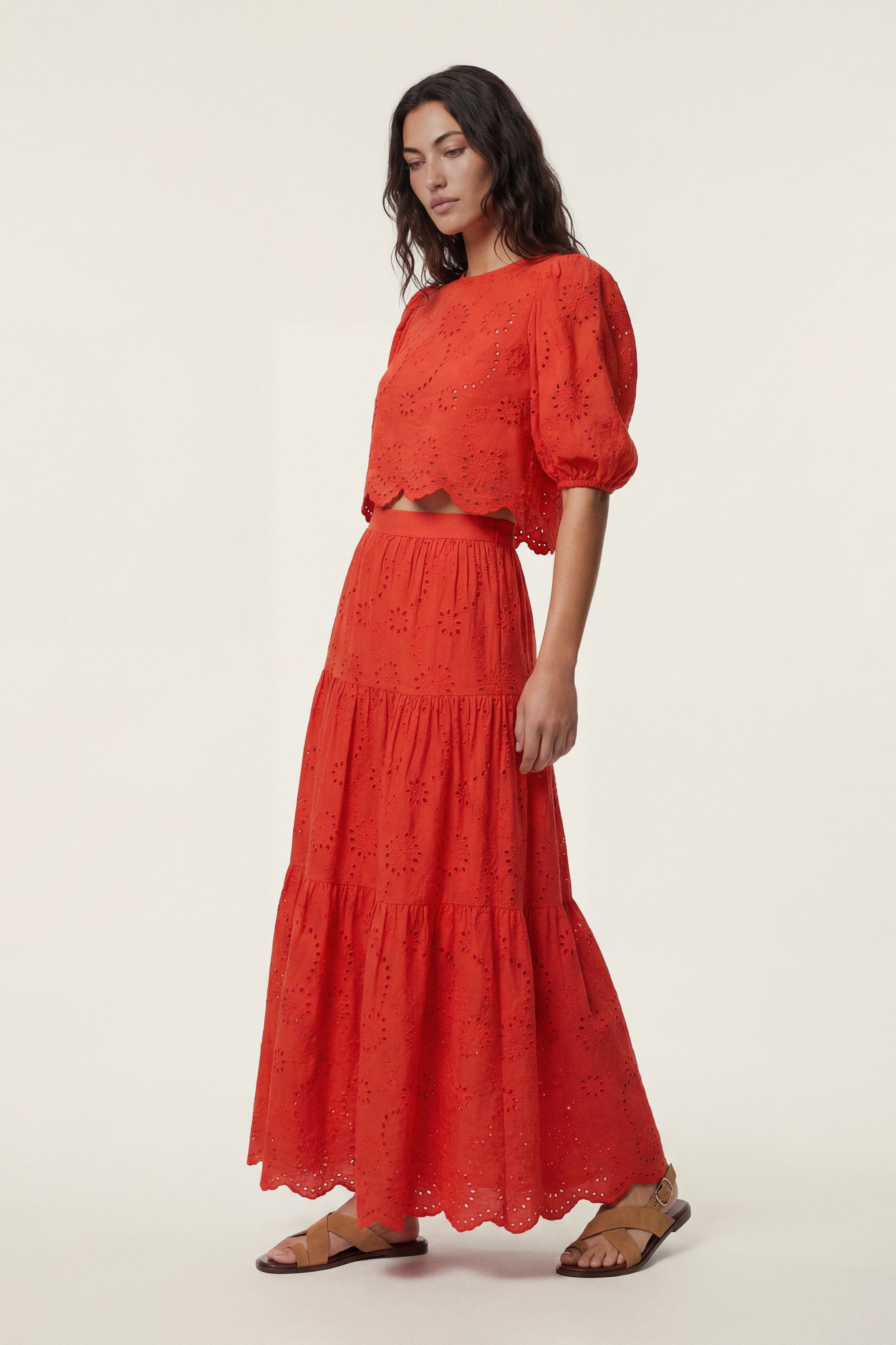 Elodie | Long macramé skirt