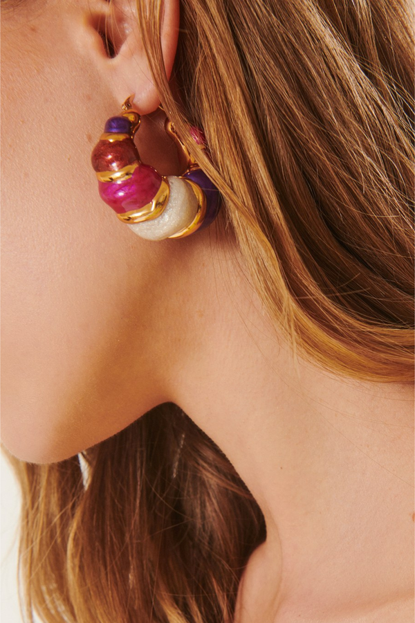Esmée | Colorful Creole Hoop Earrings