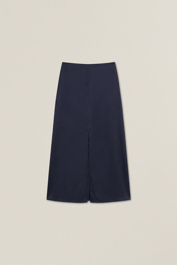 Alberta | Satin midi skirt