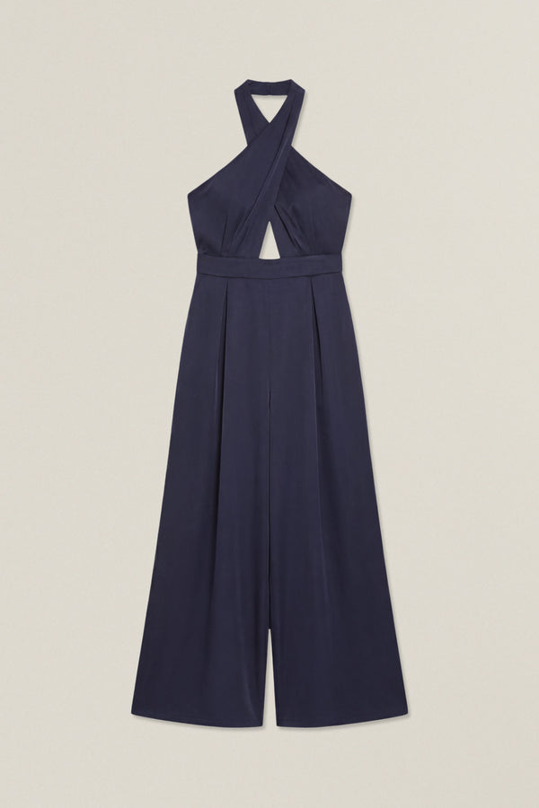 Belinda | Satin Halterneck Jumpsuit