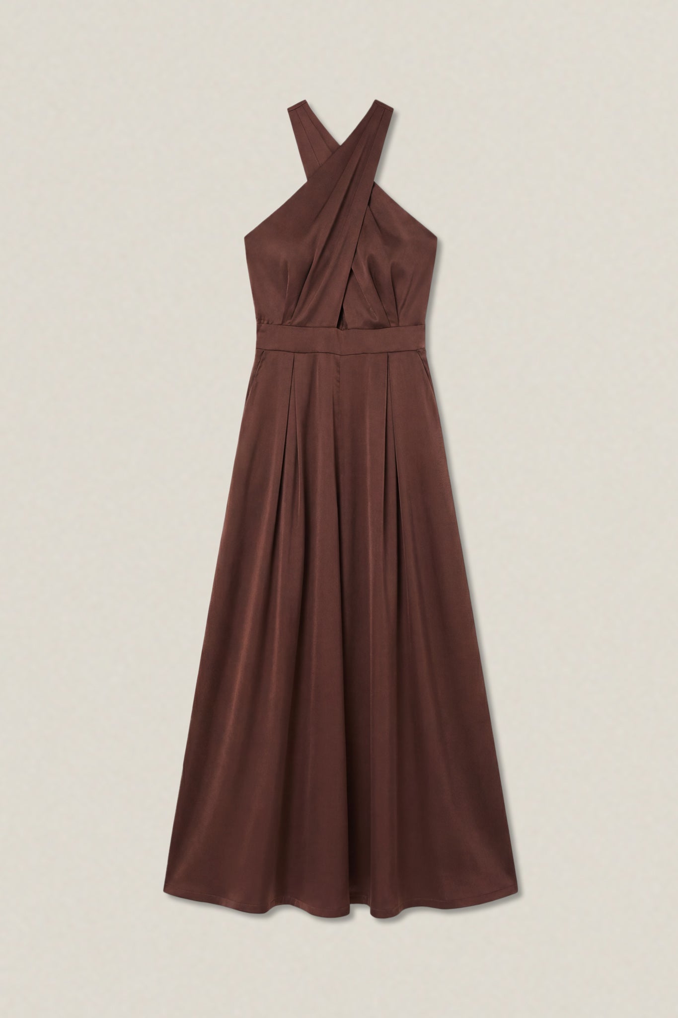 Belinda | Satin Halterneck Jumpsuit