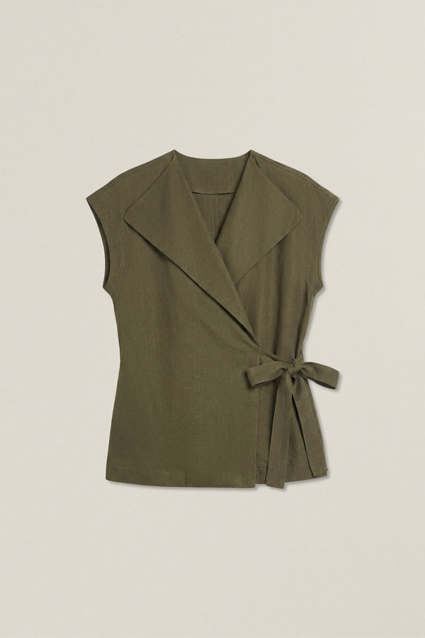 Rapallo | Linen wrap top