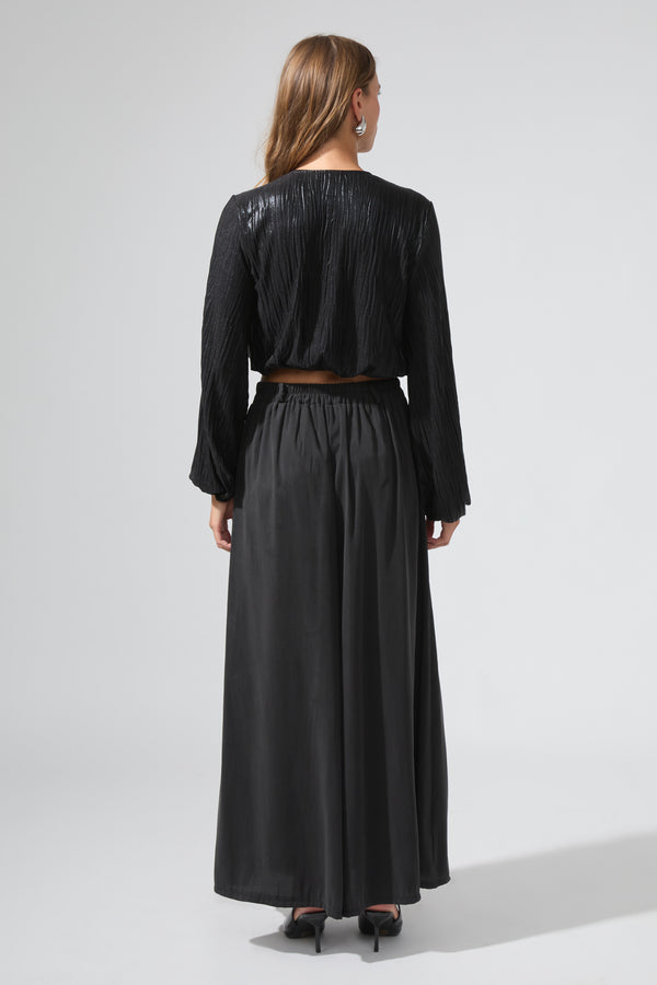 Barbara | Lamé crop top