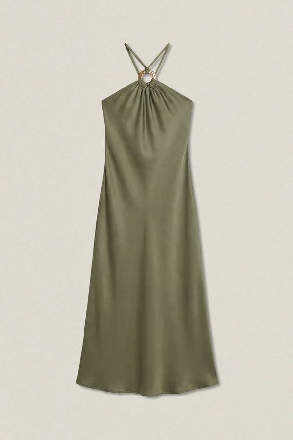 Caroline | Long satin dress