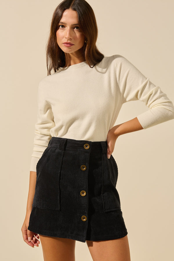 Daffy | Short skirt with buttons