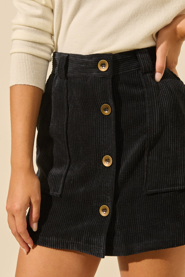 Daffy | Short skirt with buttons