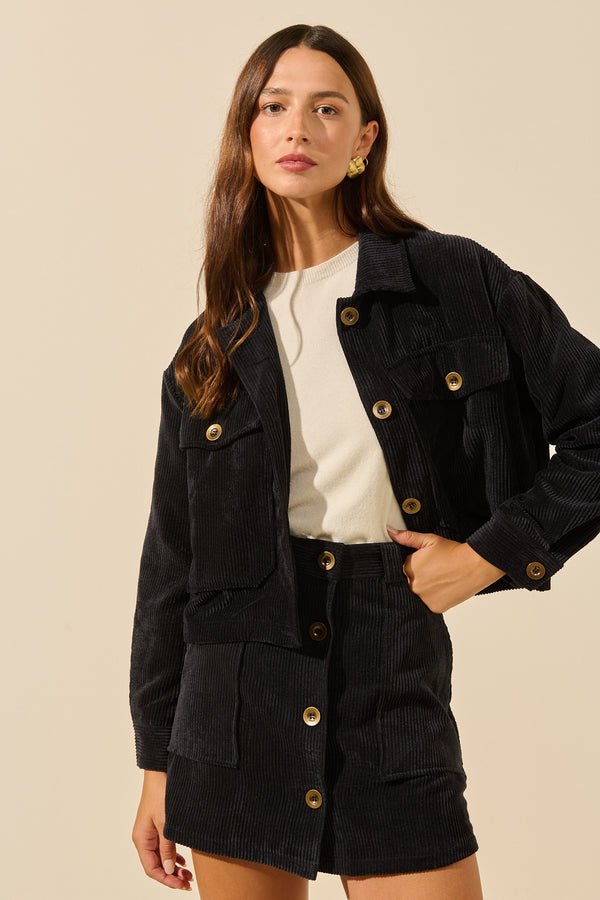 Daffy | Short skirt with buttons
