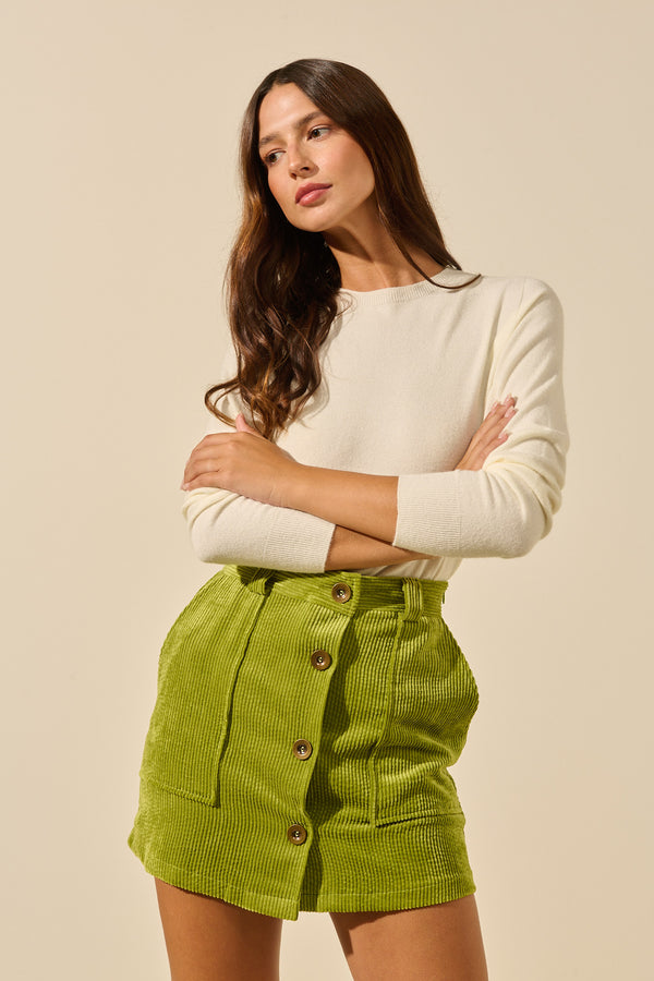 Daffy | Short skirt with buttons