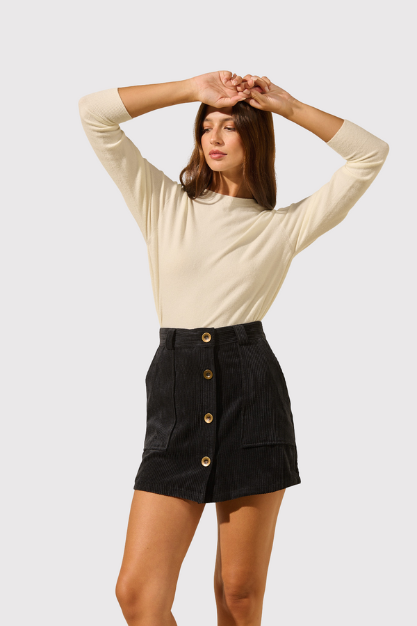 Daffy | Short skirt with buttons