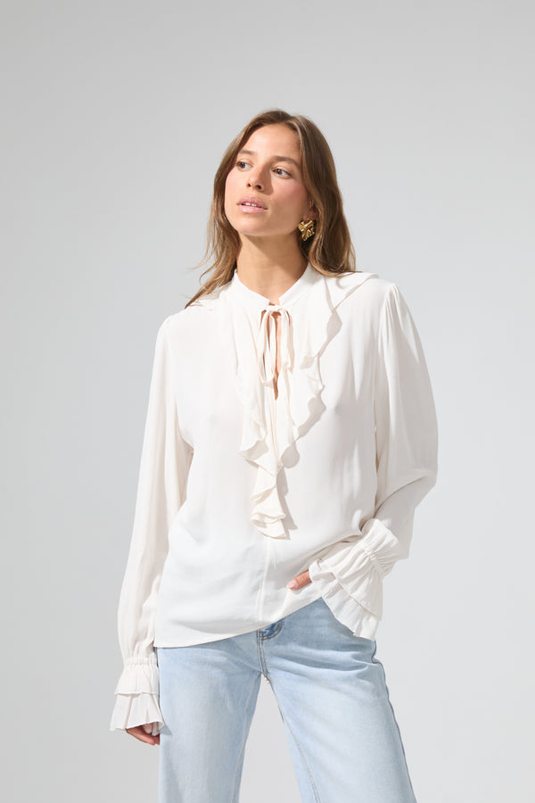 Estela | Ruffle Flowy Shirt