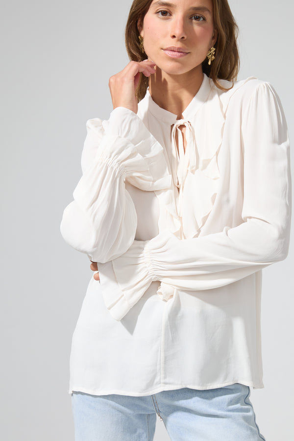 Estela | Ruffle Flowy Shirt