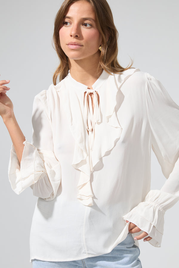 Estela | Ruffle Flowy Shirt