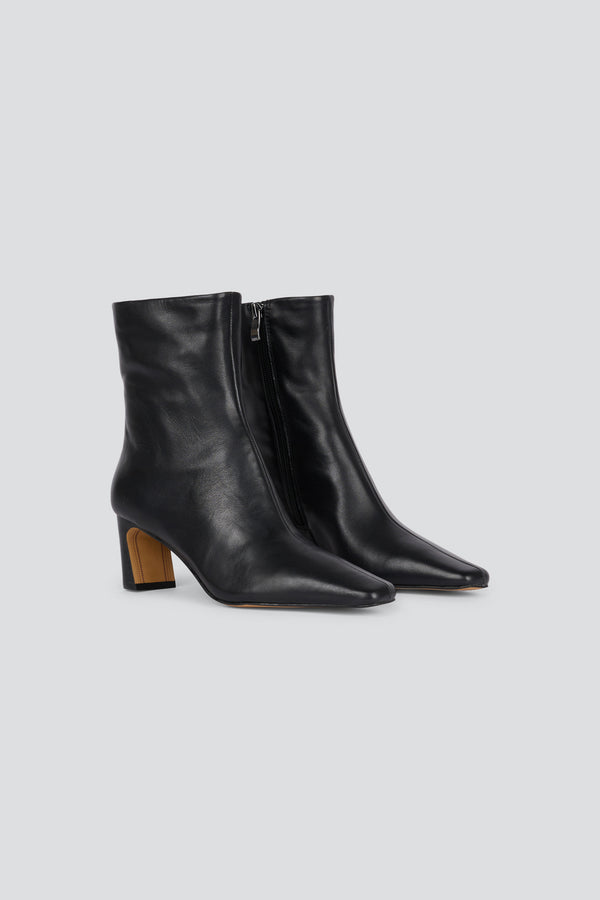 Flavia | Leather Heeled Ankle Boots