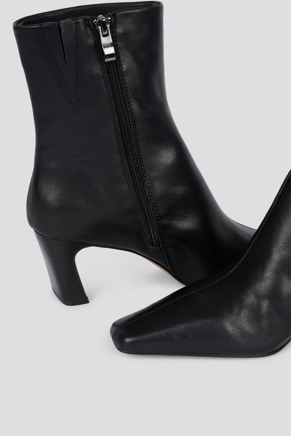 Flavia | Leather Heeled Ankle Boots