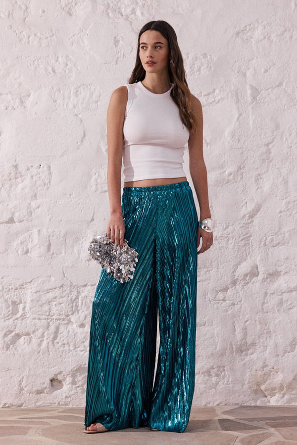 Felix | Fluid lamé pants