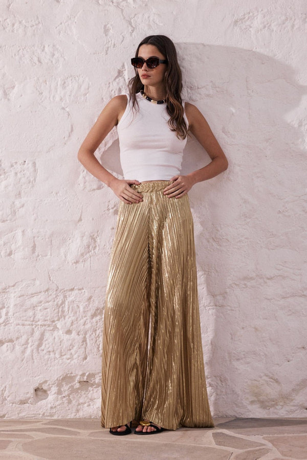 Felix | Fluid lamé pants