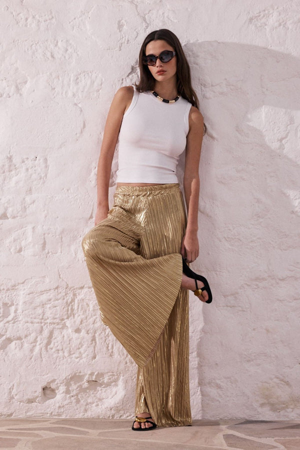 Felix | Fluid lamé pants
