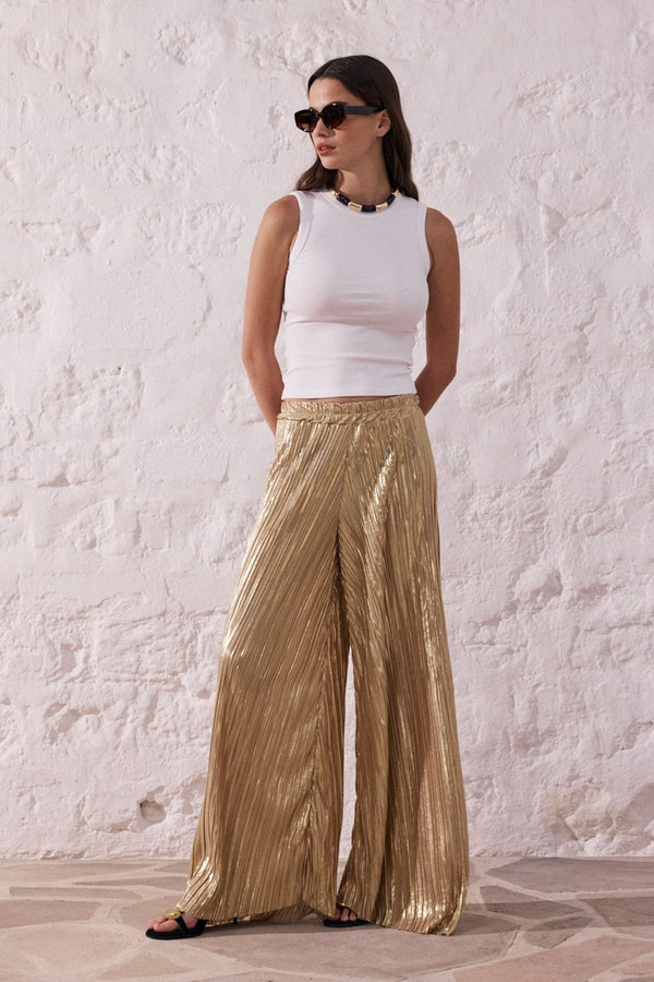 Felix | Fluid lamé pants