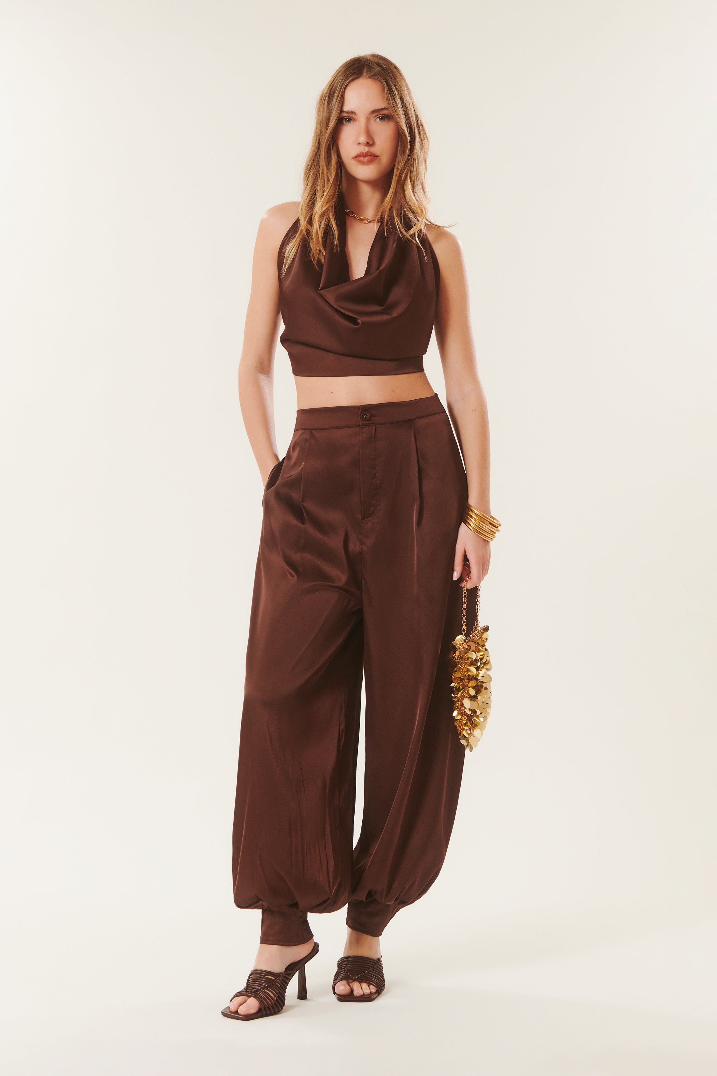 Aldo | Satin Balloon Trousers
