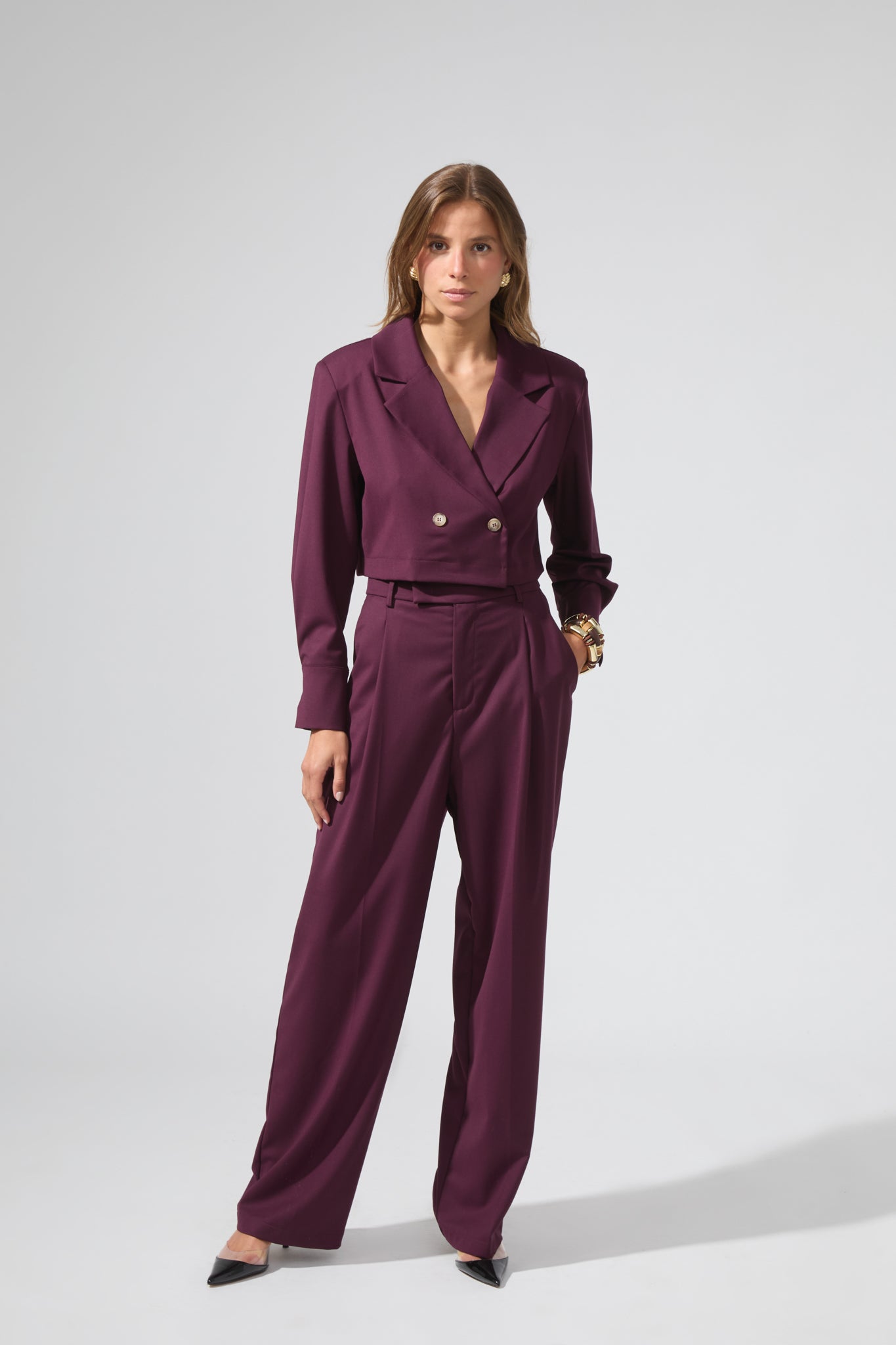 Richard | Pin-tuck blazer trousers