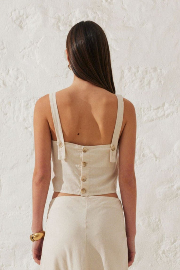 Pio | Button-up crop top