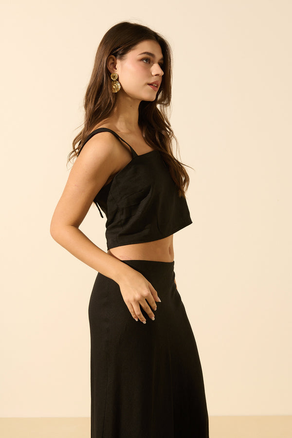Pio | Button-up crop top