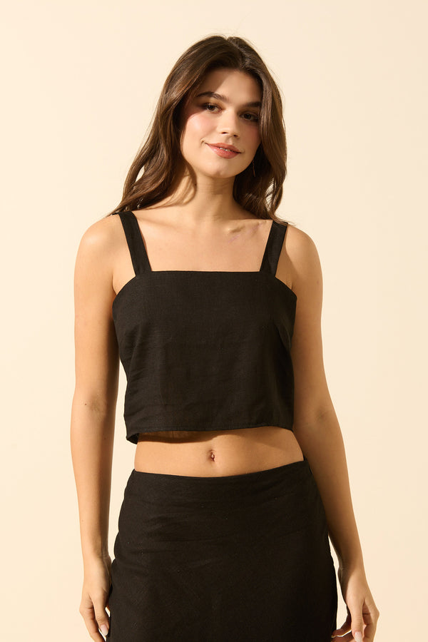 Pio | Button-up crop top