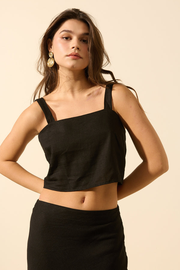 Pio | Button-up crop top
