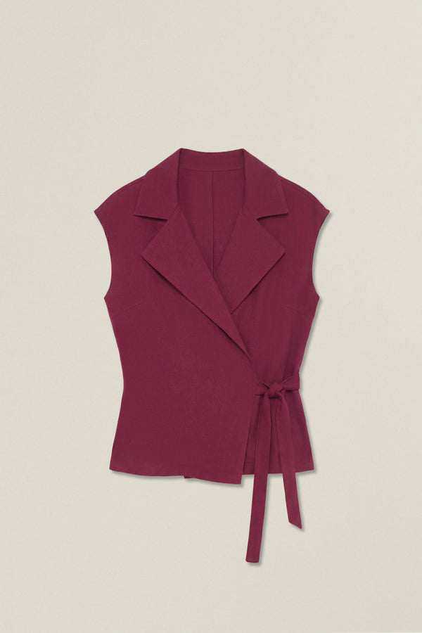 Rapallo | Linen wrap top