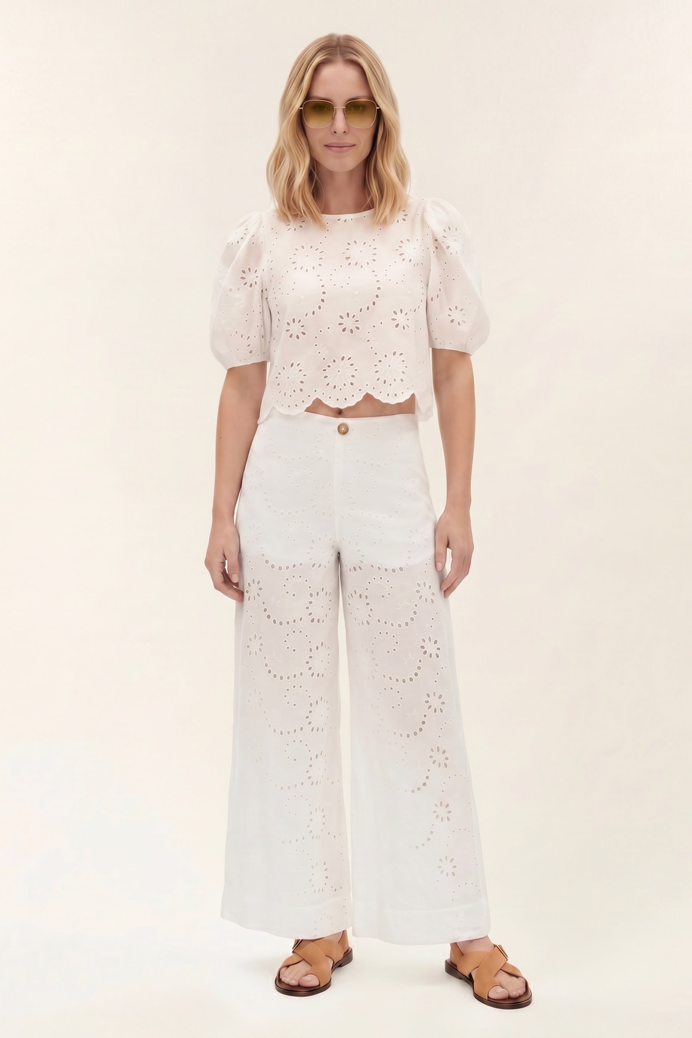 Stuart | Macramé Puff Sleeve Top