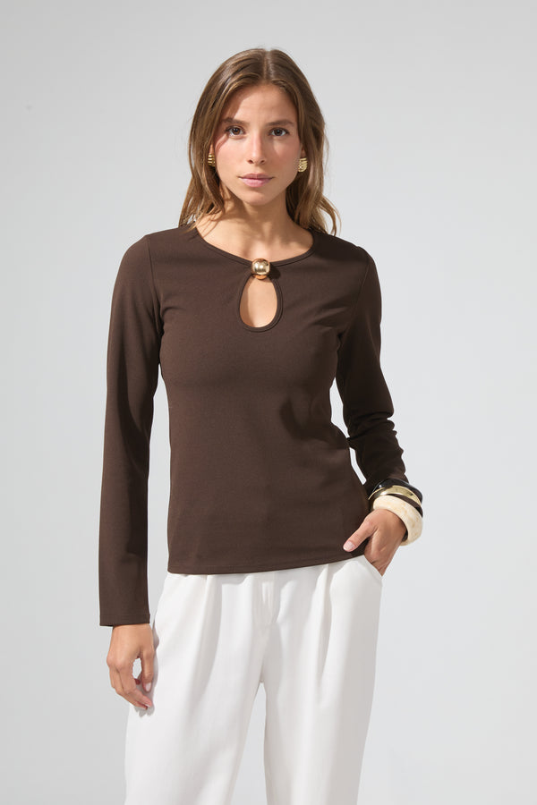 Yves | Top with keyhole opening