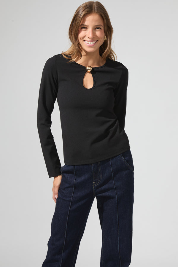 Yves | Top with teardrop opening