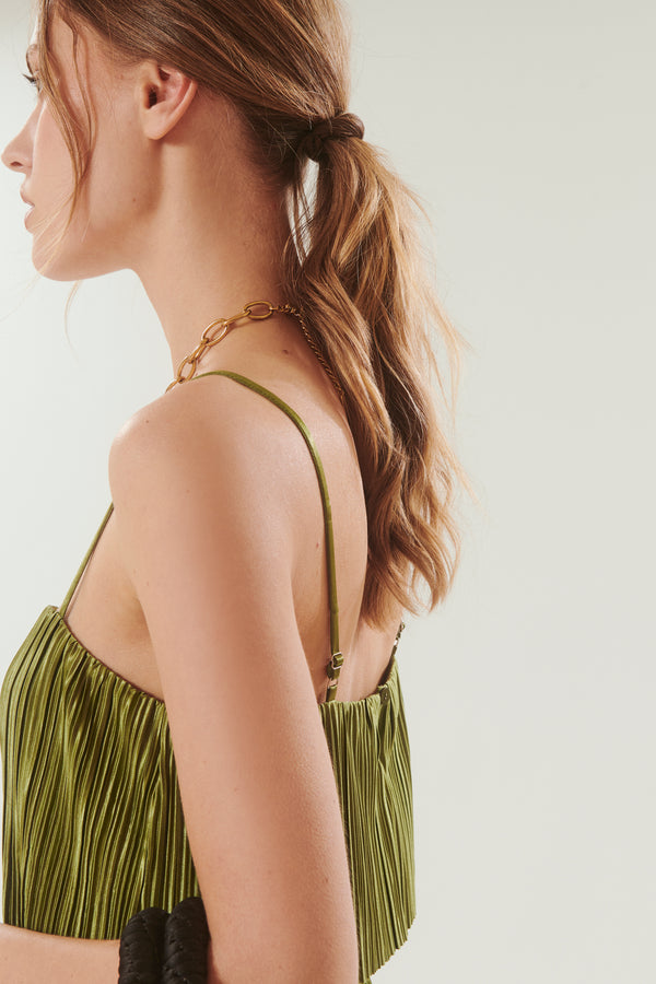 Andrew | Pleated crop top