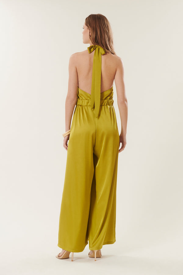 Belinda | Satin Halterneck Jumpsuit