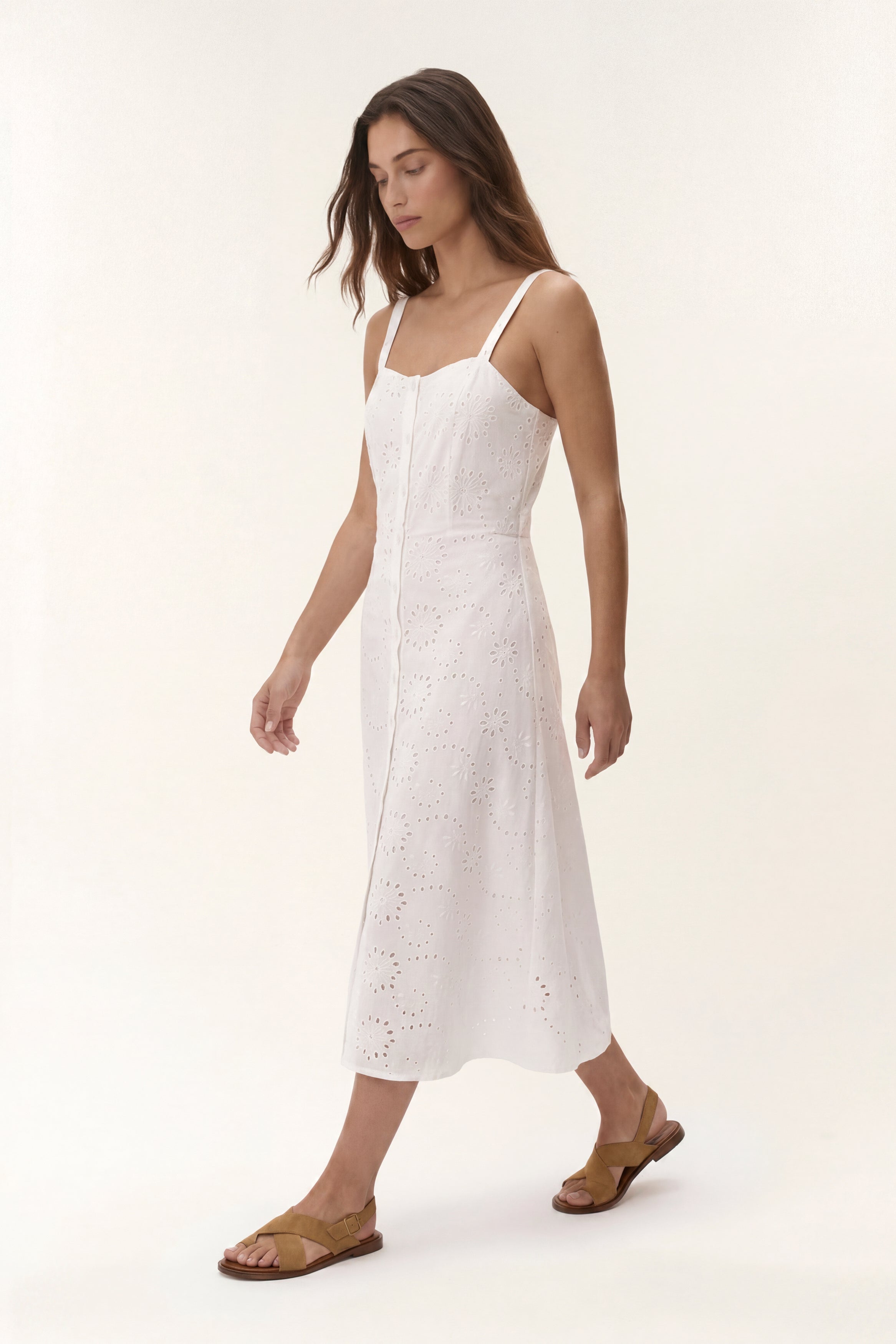Cameron | Macramé Midi Dress