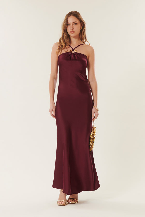 Caroline | Satin long dress