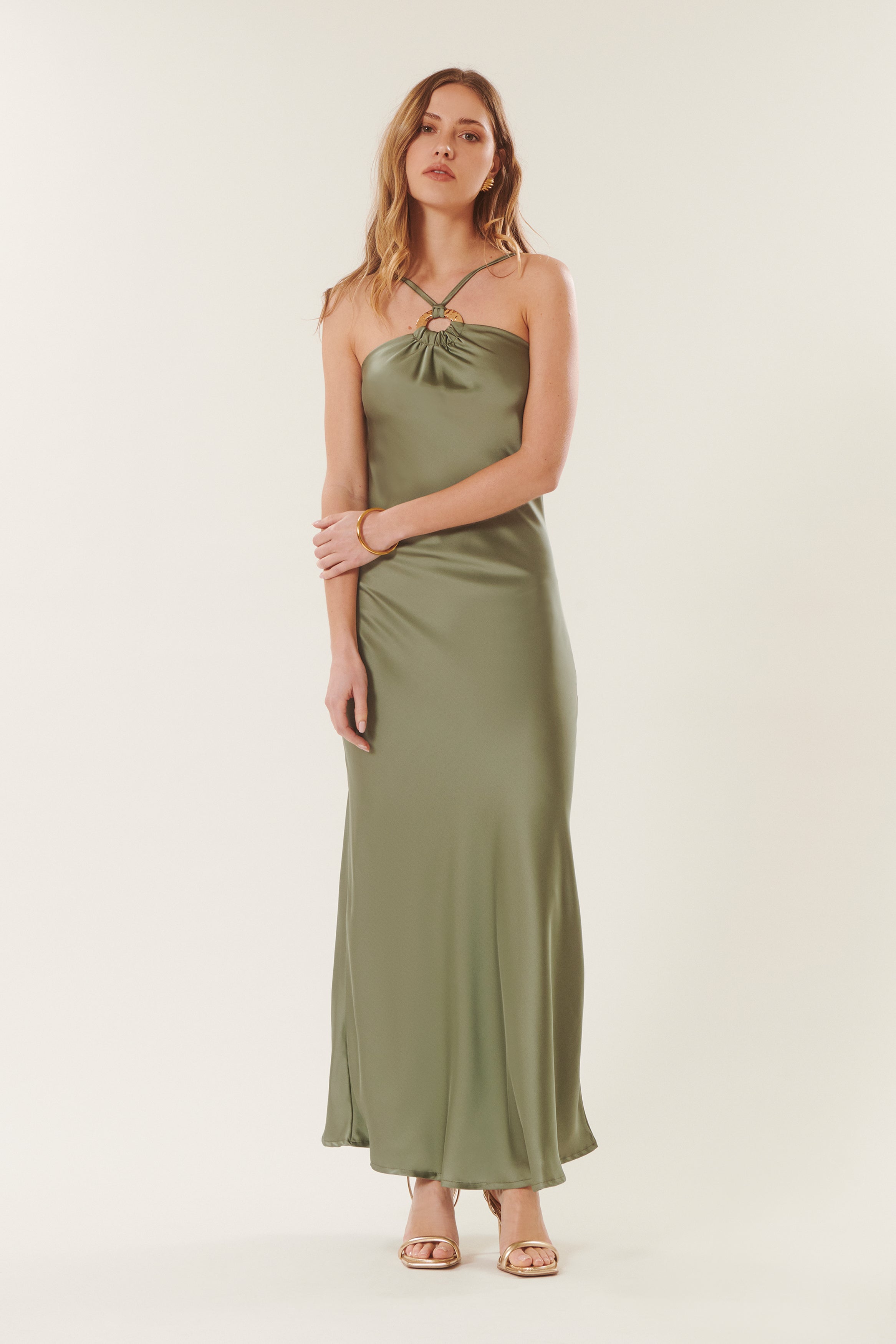 Caroline | Long satin dress
