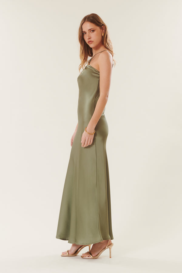 Caroline | Long satin dress