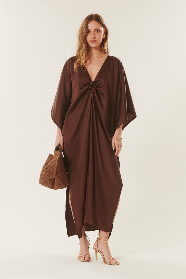 Daniela | Loose-fitting satin dress
