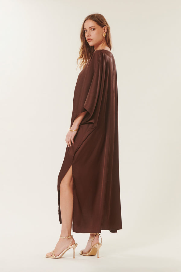 Daniela | Loose-fitting satin dress